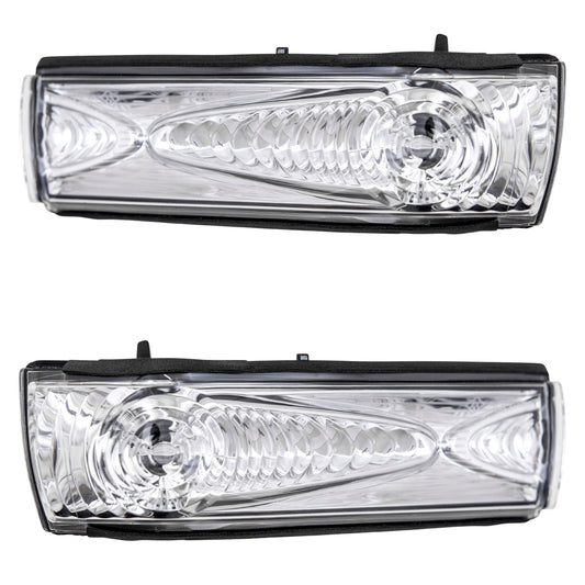 Brock Aftermarket Replacement Driver Left Passenger Right Door Mirror Turn Signal Light Set Compatible With 2015-2021 RAM Promaster City