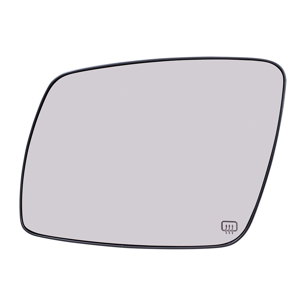 Brock Replacement Driver Side View Mirror Glass with Base Heated Compatible with 2009-2016 Journey 68045693AA CH1323393
