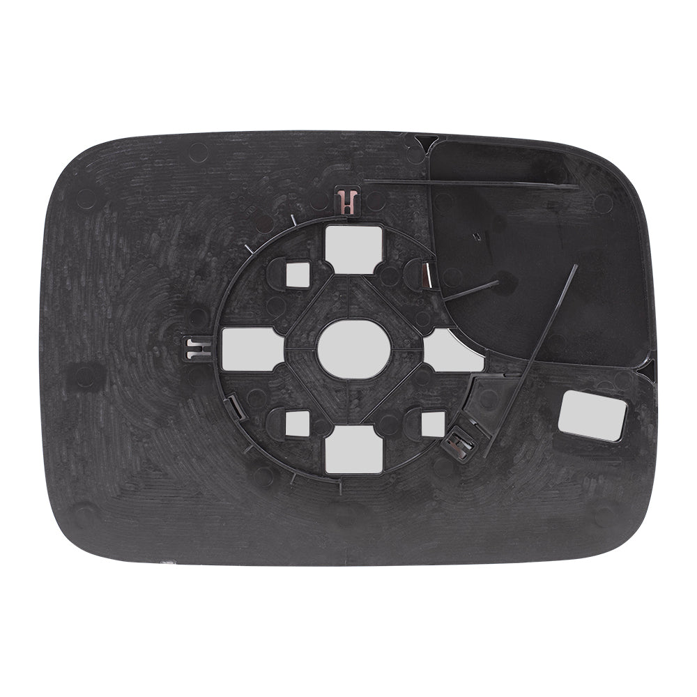Brock Replacement Driver Side Manual Tow Mirror Glass & Base with Spotter Glass without Heat Compatible with 2005-2008 1500 & 2005-2009 2500/3500