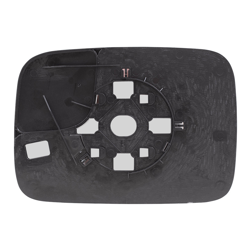 Brock Replacement Passenger Side Manual Tow Mirror Glass & Base with Spotter Glass without Heat Compatible with 2005-2008 1500 & 2005-2009 2500/3500