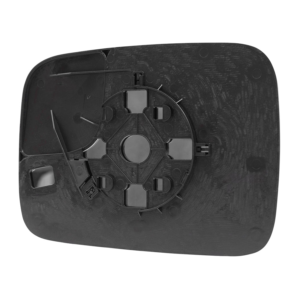 Brock Replacement Passenger Side Manual Tow Mirror Glass & Base with Spotter Glass without Heat Compatible with 2005-2008 1500 & 2005-2009 2500/3500