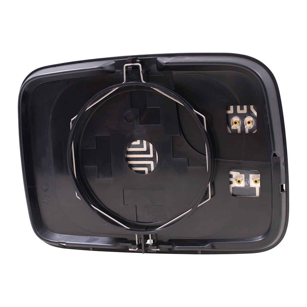 Brock Replacement Driver Side Power Tow Mirror Glass & Base with Heat and Spotter Glass Compatible with 2002-2004 1500 & 2003-2004 2500/3500