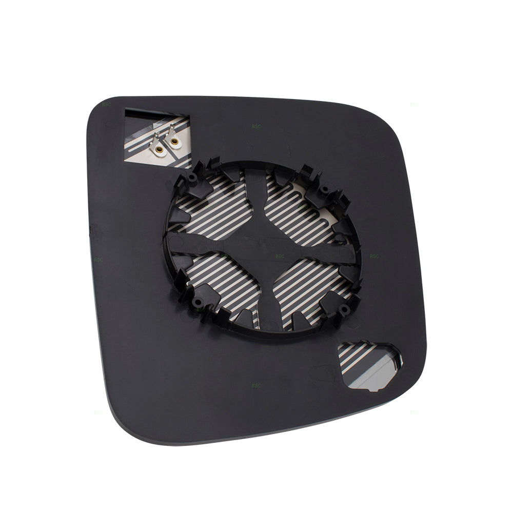 Brock Replacement Driver Side View Mirror Glass & Base Heated Compatible with 2011-2018 Durango Grand Cherokee 68092053AB