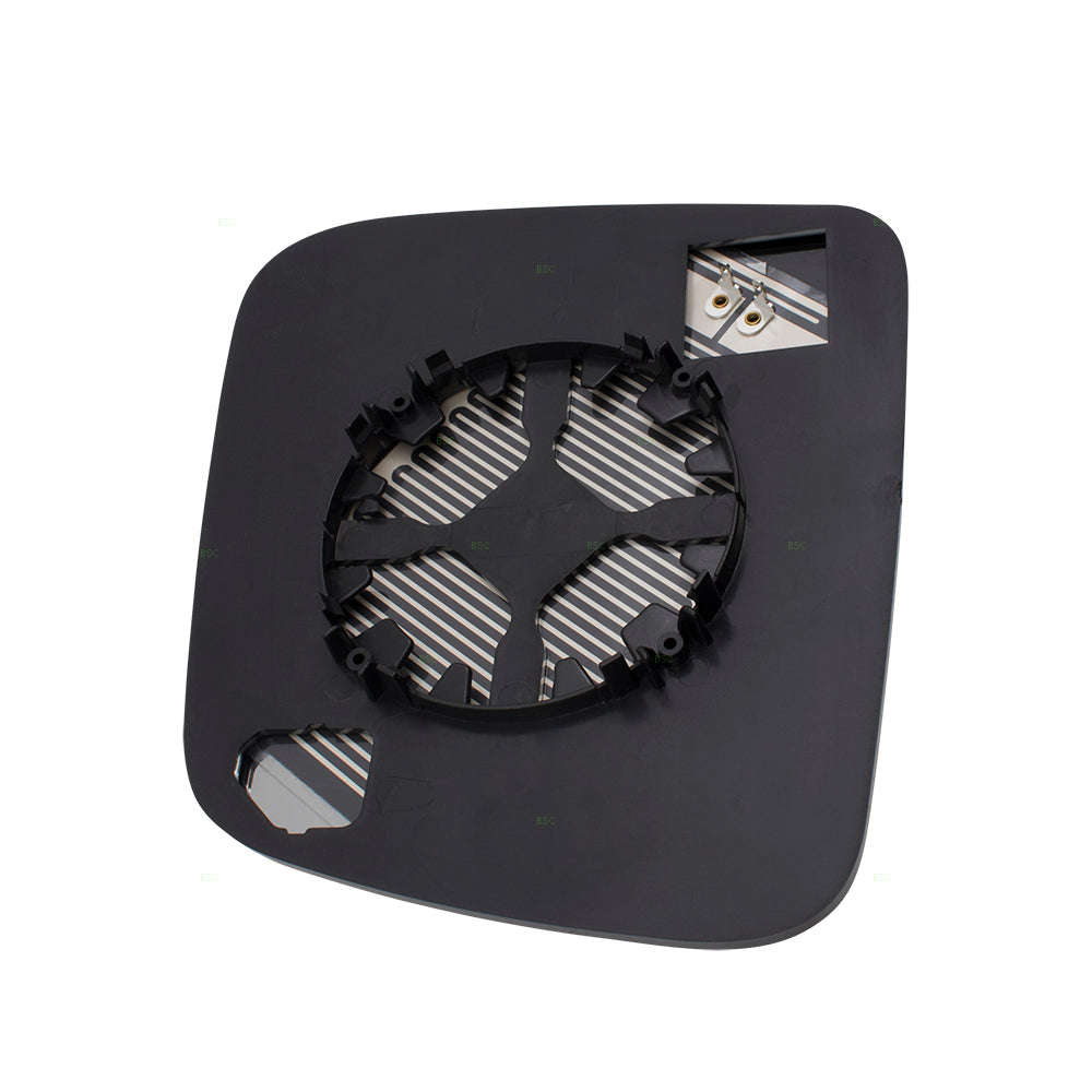 Brock Replacement Passenger Side View Mirror Glass & Base Heated Compatible with 2011-2018 Durango Grand Cherokee 68082636AB