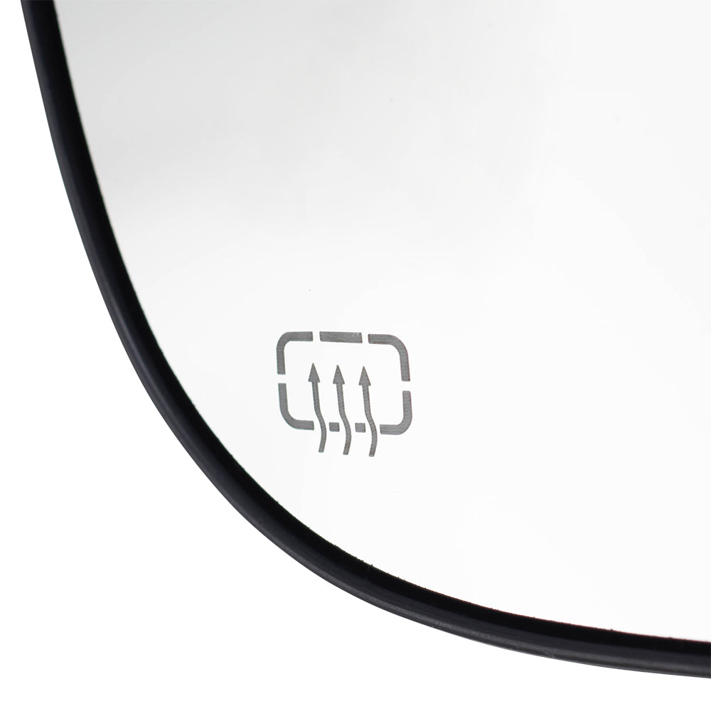 Brock Replacement Driver and Passenger Side Upper Tow Mirrors Glass & Base with Heat Compatible with 2009 1500, 2010-2018 1500/2500/3500/4500/5500 & 2019-2021 1500 Classic