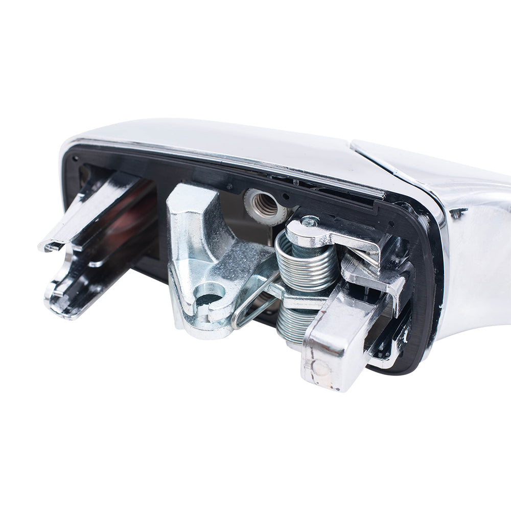 Brock Replacement Pair Set Rear Outside Exterior Chrome Sliding Door Handles Compatible with 2008-2016 Town & Country Grand Caravan 4589714AC