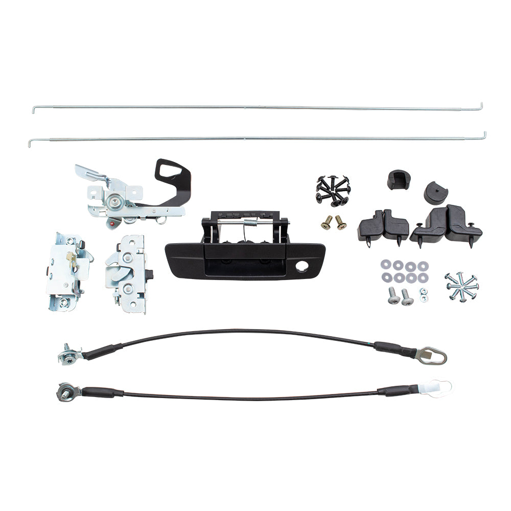 Brock Aftermarket Replacement Part Tailgate Handle and Latch Set Compatible with 2009-2010 Dodge 1500