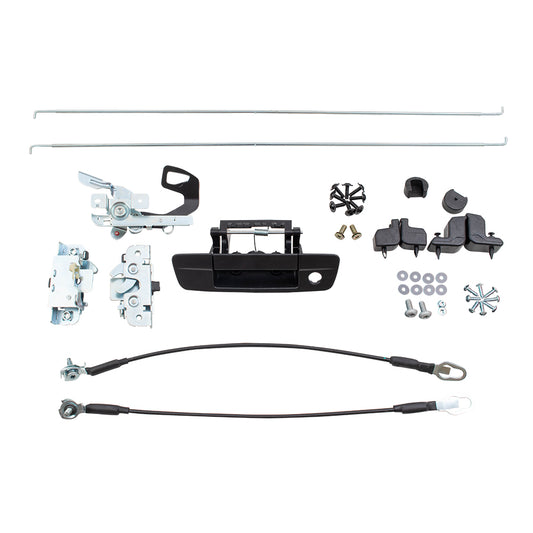 Brock Aftermarket Replacement Part Tailgate Handle and Latch Set Compatible with 2009-2010 Dodge 1500