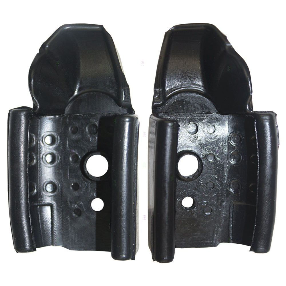 Brock Replacement Pair Set Side Panel Rear Corner Weatherstrip Hard Soft Top Rail Retainer Mucket Seals Compatible with Wrangler 55177257AB 55176524AC