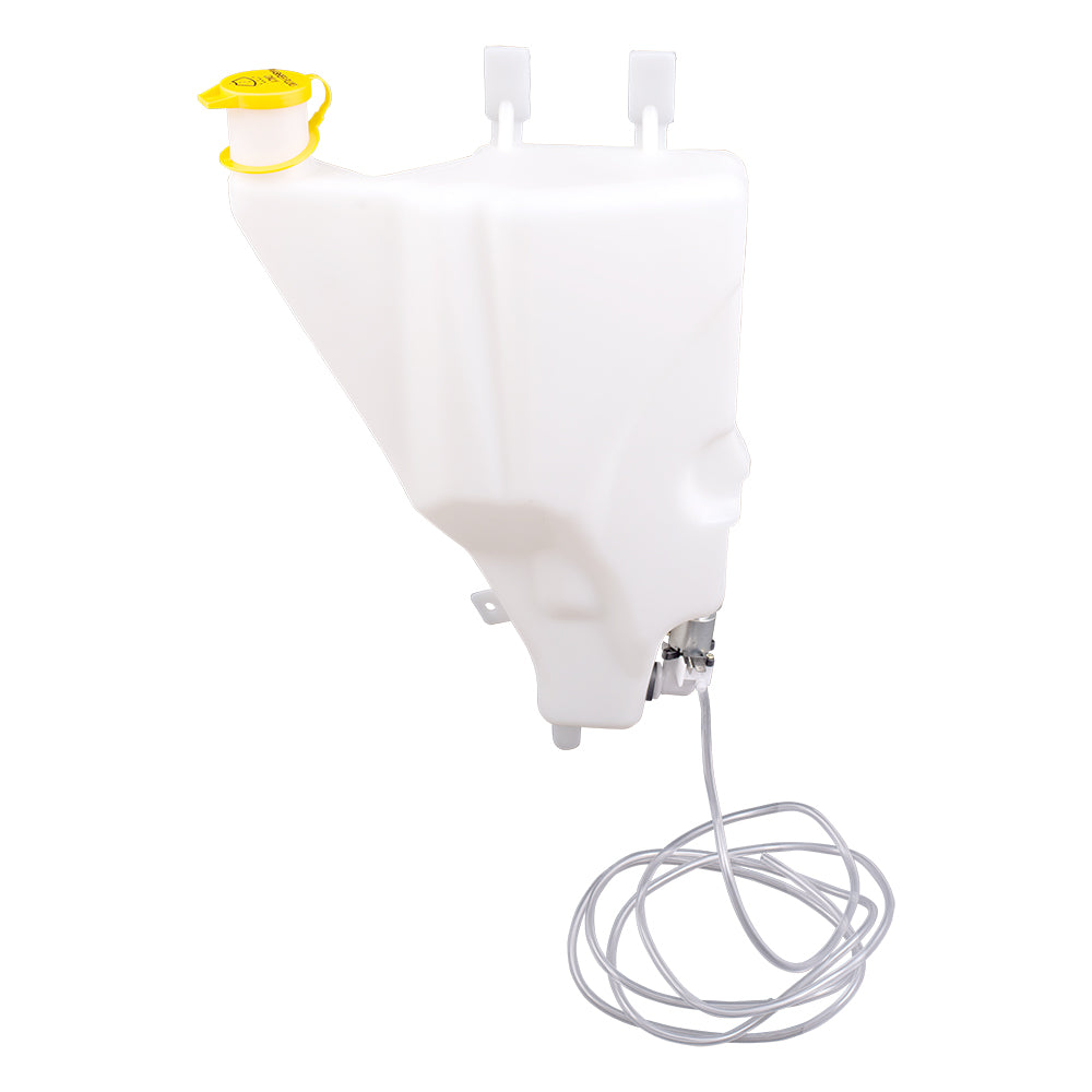 Brock Replacement Windshield Washer Reservoir with Cap and Pump without Sensor Hole Compatible with 1994-1999 1500/2500/3500