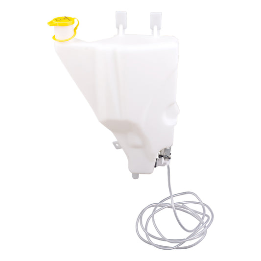 Brock Replacement Windshield Washer Reservoir with Cap and Pump without Sensor Hole Compatible with 1994-1999 1500/2500/3500