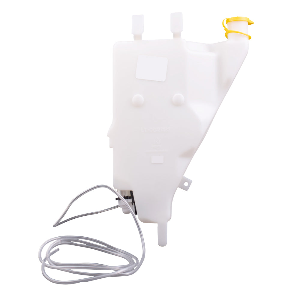 Brock Replacement Windshield Washer Reservoir with Cap and Pump without Sensor Hole Compatible with 1994-1999 1500/2500/3500
