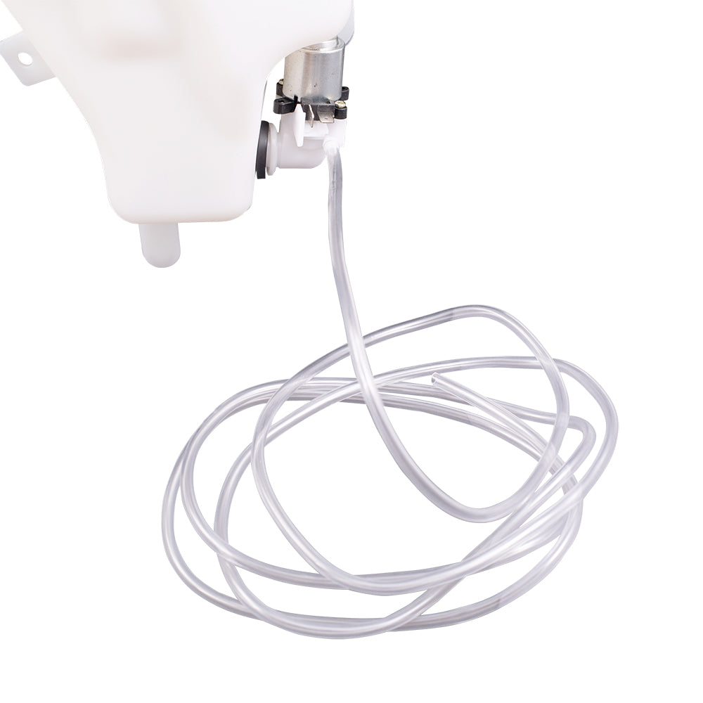 Brock Replacement Windshield Washer Reservoir with Cap and Pump without Sensor Hole Compatible with 1994-1999 1500/2500/3500