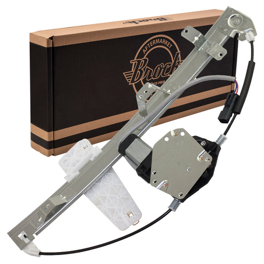 Brock Replacement Driver Front Power Window Lift Regulator with Motor Assembly Compatible with 1999-2004 Grand Cherokee 55076467AF