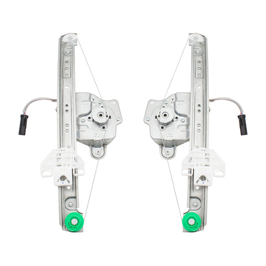 Brock Replacement Pair Set Rear Power Window Lift Regulators & Motors Assemblies Compatible with 2004-2008 Pacifica 5020791AA 5020790AA
