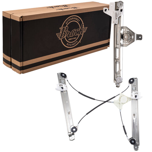 Brock Aftermarket Replacement Front and Rear Passenger Right Power Window Regulator Without Motor Set Compatible with 2007-2017 Compass MK