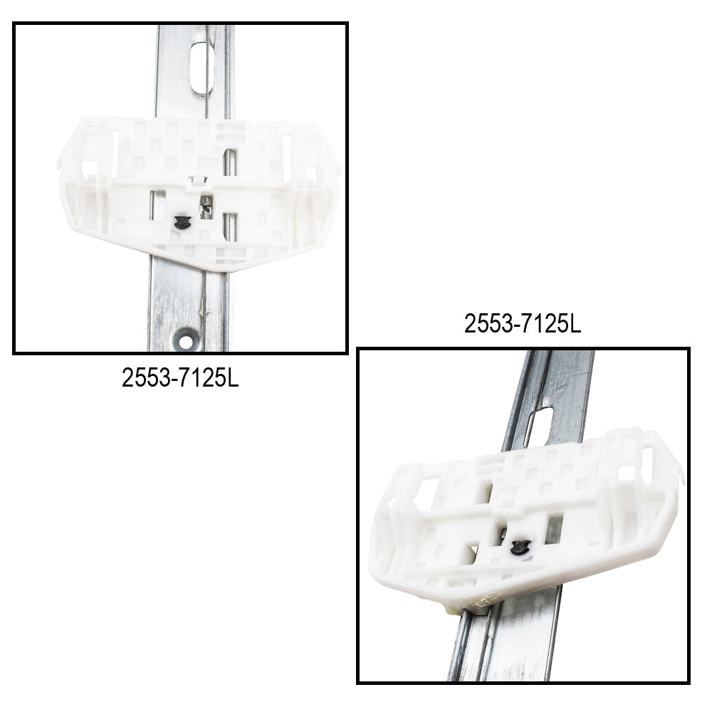 Brock Replacement 4 Piece Set Power Window Lift Regulators Compatible with 2007-2017 Wrangler 2018 Wrangler JK & Unlimited