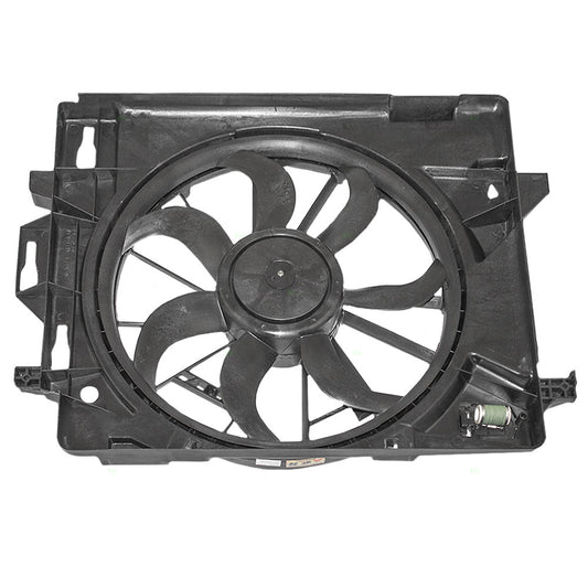 Brock Replacement Radiator Cooling Fan Motor Assembly Compatible with 2008-2015 Grand Caravan Town & Country Van 5058674AD