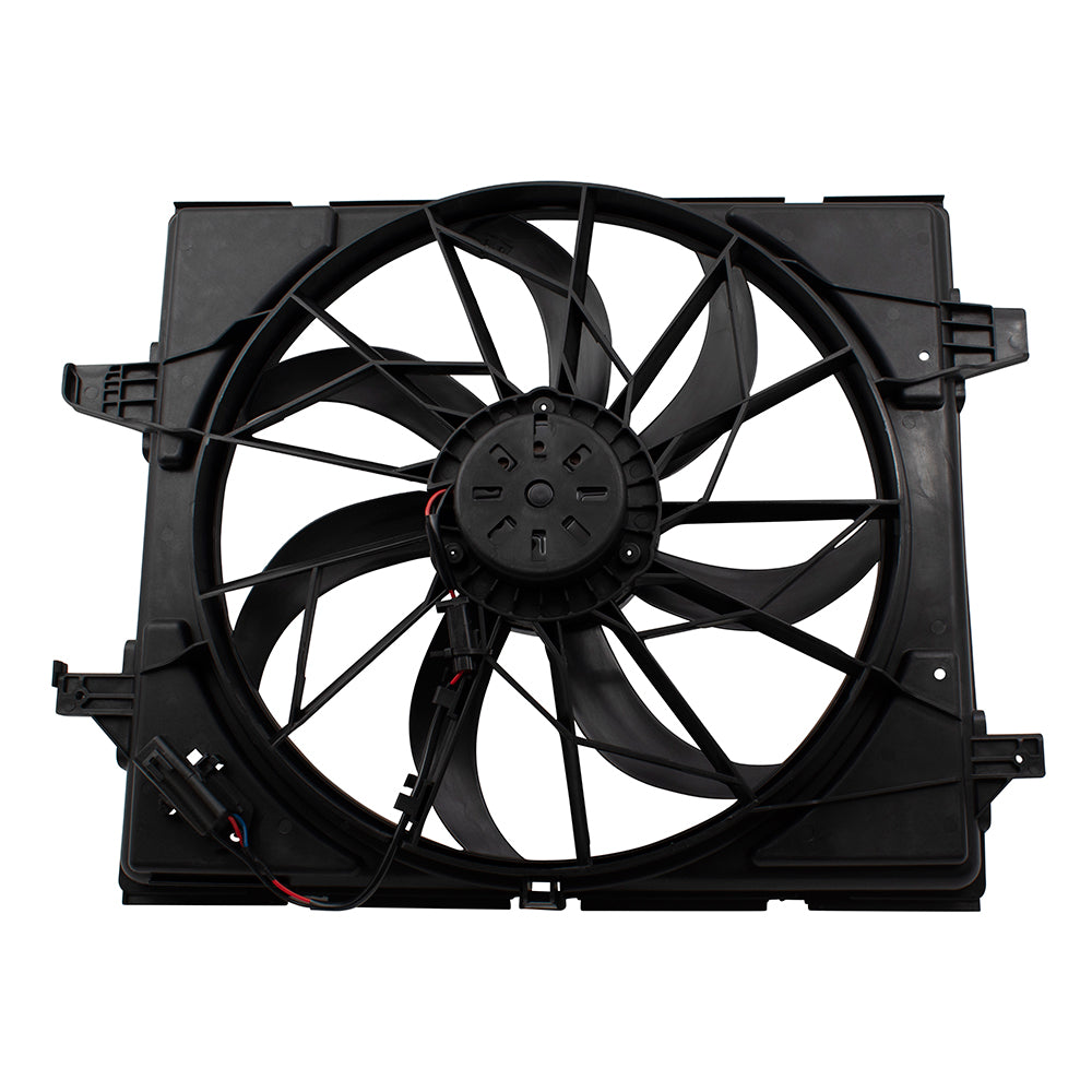 Brock Replacement Radiator Cooling Fan Assembly Compatible with 2011-2018 Durango Grand Cherokee w/ Duty Cooling 55037992AD