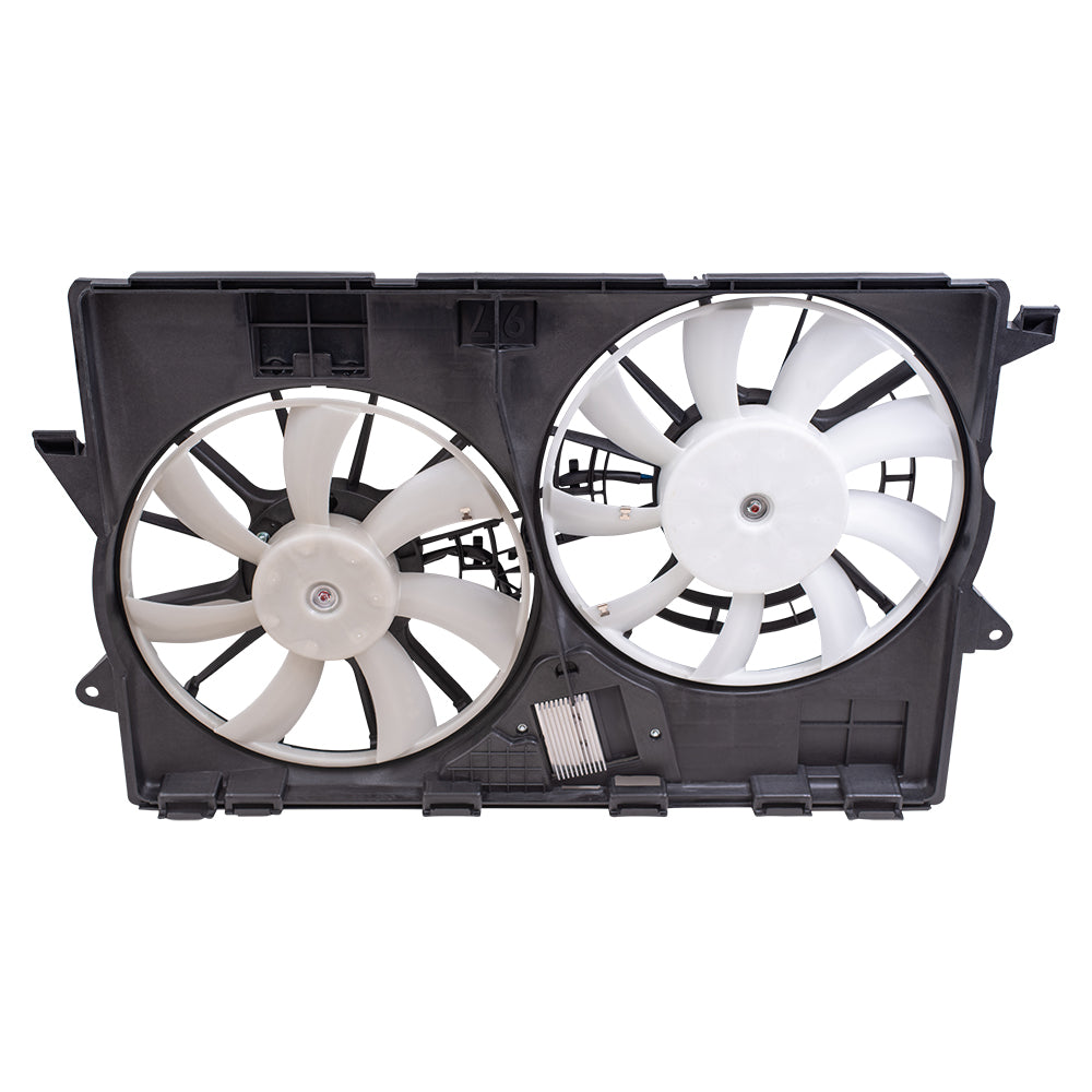 Brock Replacement Dual Cooling Fan with Heavy Duty Cooling Compatible with 2014-2020 Cherokee 3.2L/ 2014-2018 Cherokee 2.4L/ 2019-2020 Cherokee 2.0L Turbo