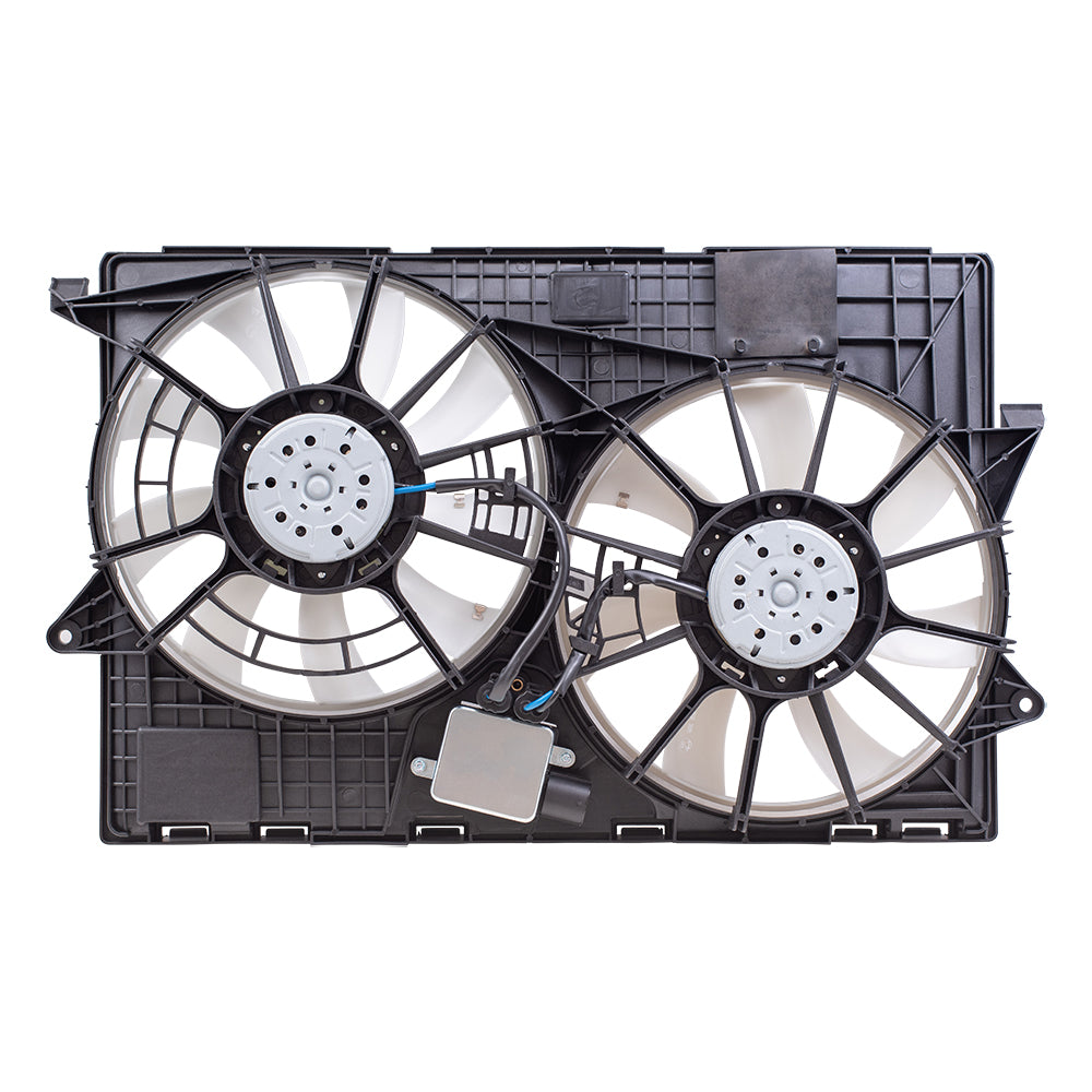 Brock Replacement Dual Cooling Fan with Heavy Duty Cooling Compatible with 2014-2020 Cherokee 3.2L/ 2014-2018 Cherokee 2.4L/ 2019-2020 Cherokee 2.0L Turbo