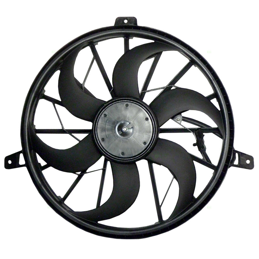 Brock Aftermarket Replacement Radiator Fan and Motor without Tow Package Compatible with 2004 Jeep Grand Cherokee 4.0 L