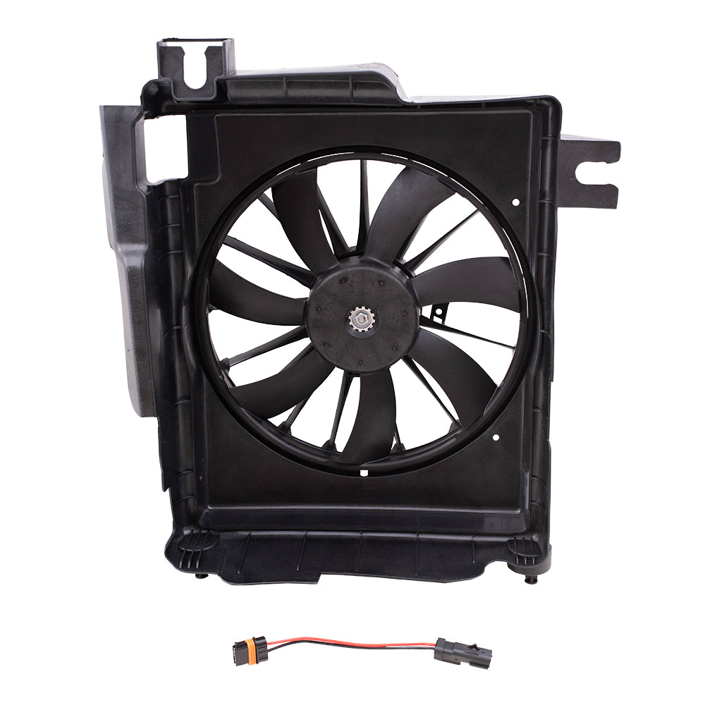 Brock Replacement A/C Condenser Cooling Fan Assembly Compatible with 2002-2009 1500 2003-2009 2500 3500 Pickup Truck 5093760AA