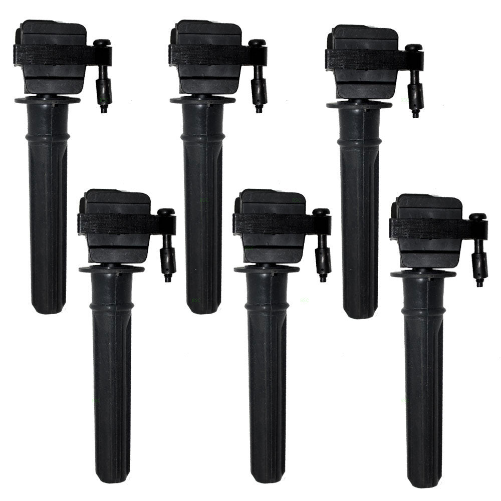 Brock Replacement 6 Piece Set of Ignition Spark Plug Coils Compatible with 1999-2004 300M 3.5L 6 cyl 4609088AH