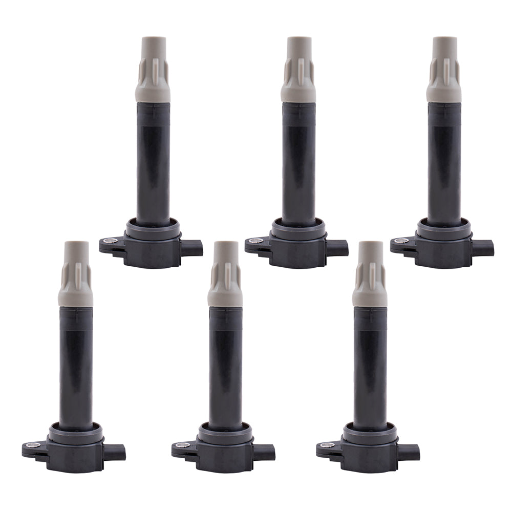 Brock Replacement 6 Piece Set of Six Ignition Spark Plug Coils Compatible with 2006-2010 300 Charger 2.7L 3.5L 6 cyl 4606869AB