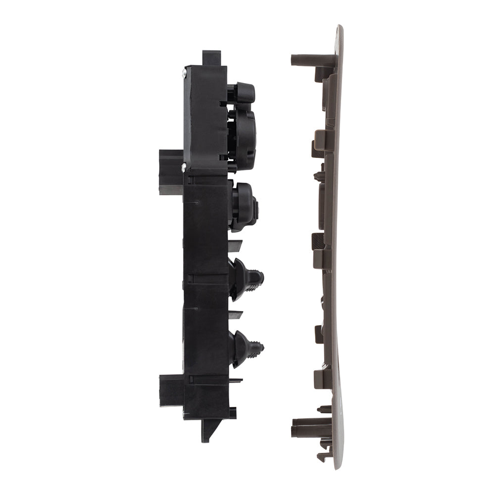 Brock Replacement Drivers Front Power Window Master Switch with Tan Bezel Compatible with 02-05 Pickup Truck 5HZ71WL5AD 68171680AB