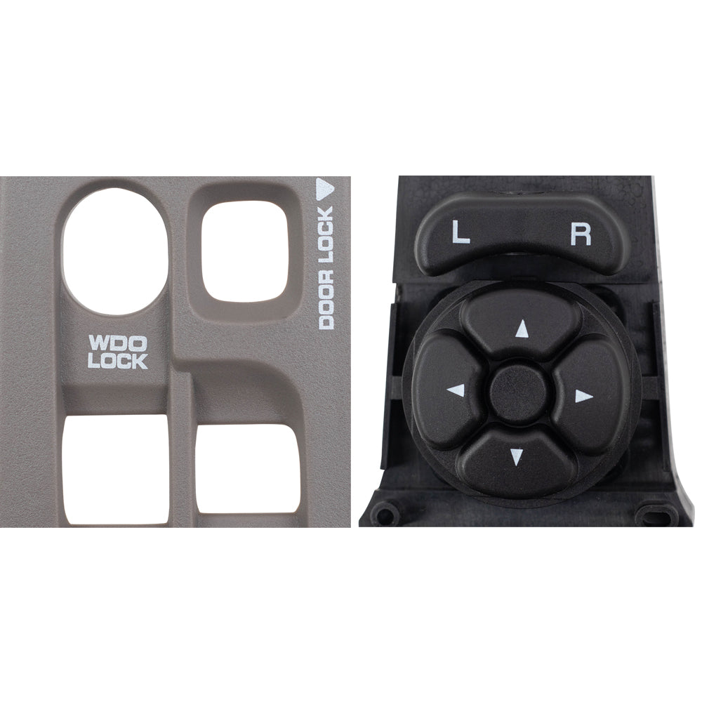 Brock Replacement Drivers Front Power Window Master Switch with Tan Bezel Compatible with 02-05 Pickup Truck 5HZ71WL5AD 68171680AB