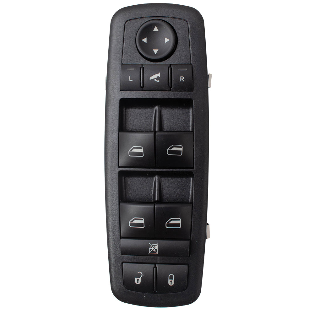 Brock Replacement Front Driver Side Power Window Master Switch 11 Buttons with Power Rear Windows and Power Folding Mirrors Compatible with 2008-2010 Town & Country/Grand Caravan & 2009 Journey