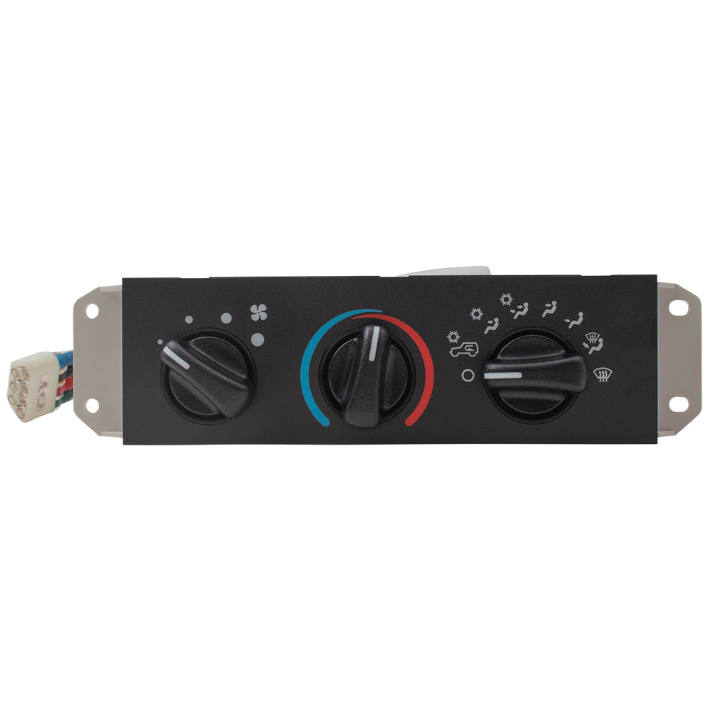 Brock Aftermarket Replacement A/C and Heater Blower Motor Control Switch Compatible With 1999-2001 Jeep Wrangler TJ