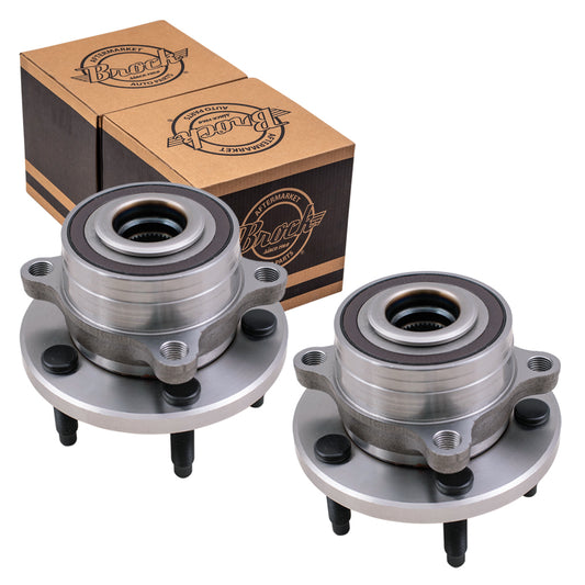 Brock Replacement Set Hubs with Wheel Bearings Compatible with 2013-2019 Police Interceptor Utility