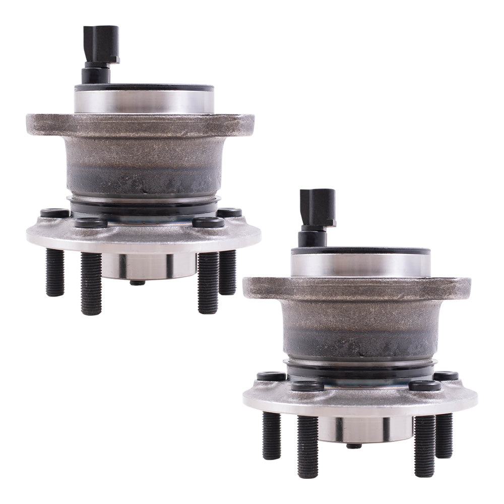 Brock Aftermarket Replacement Part Rear Driver or Passenger Side Hub/Bearing Assemblies Set without Active Park Assist Compatible with 2013-2019 Ford Escape FWD