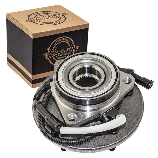 Brock Replacement Front Wheel Hub Bearing Assembly Compatible with 2000-2003 F-150 2004 Heritage Pickup Truck XL3Z1104CB