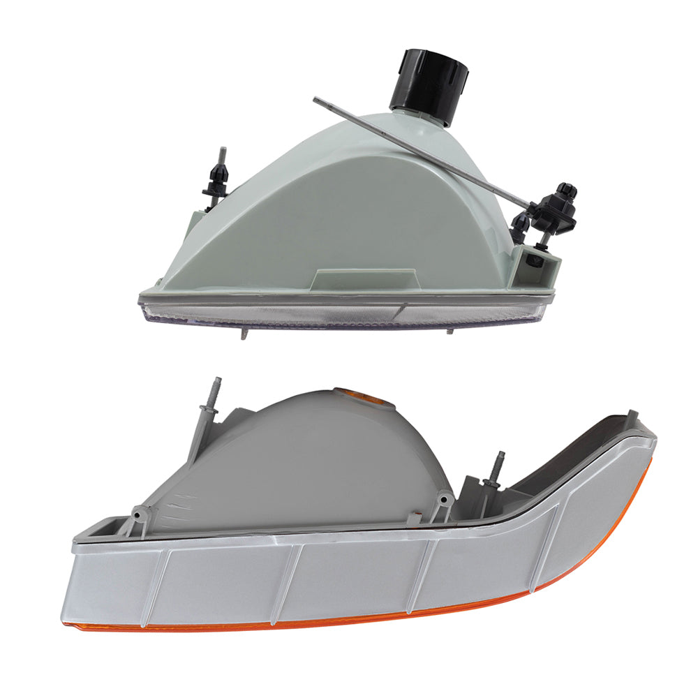 Headlights w/ Park Signal Lights Compatible with 92-96 F150 Pickup Truck