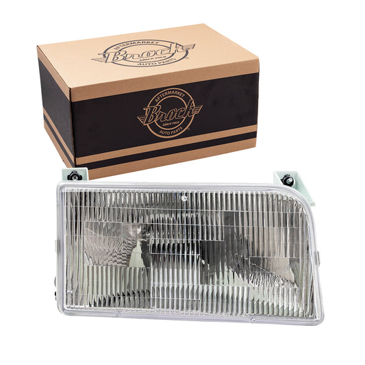 Headlight Assembly fits Ford F150 F250 F350 Pickup Bronco Passenger Side Lamp