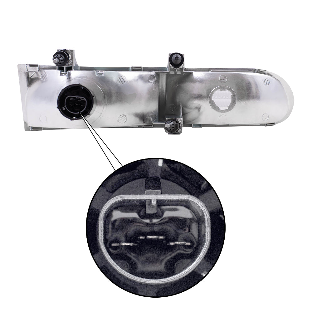 Brock Replacement Driver Side Halogen Headlight Assembly Compatible with 1992-1995 Ford Taurus