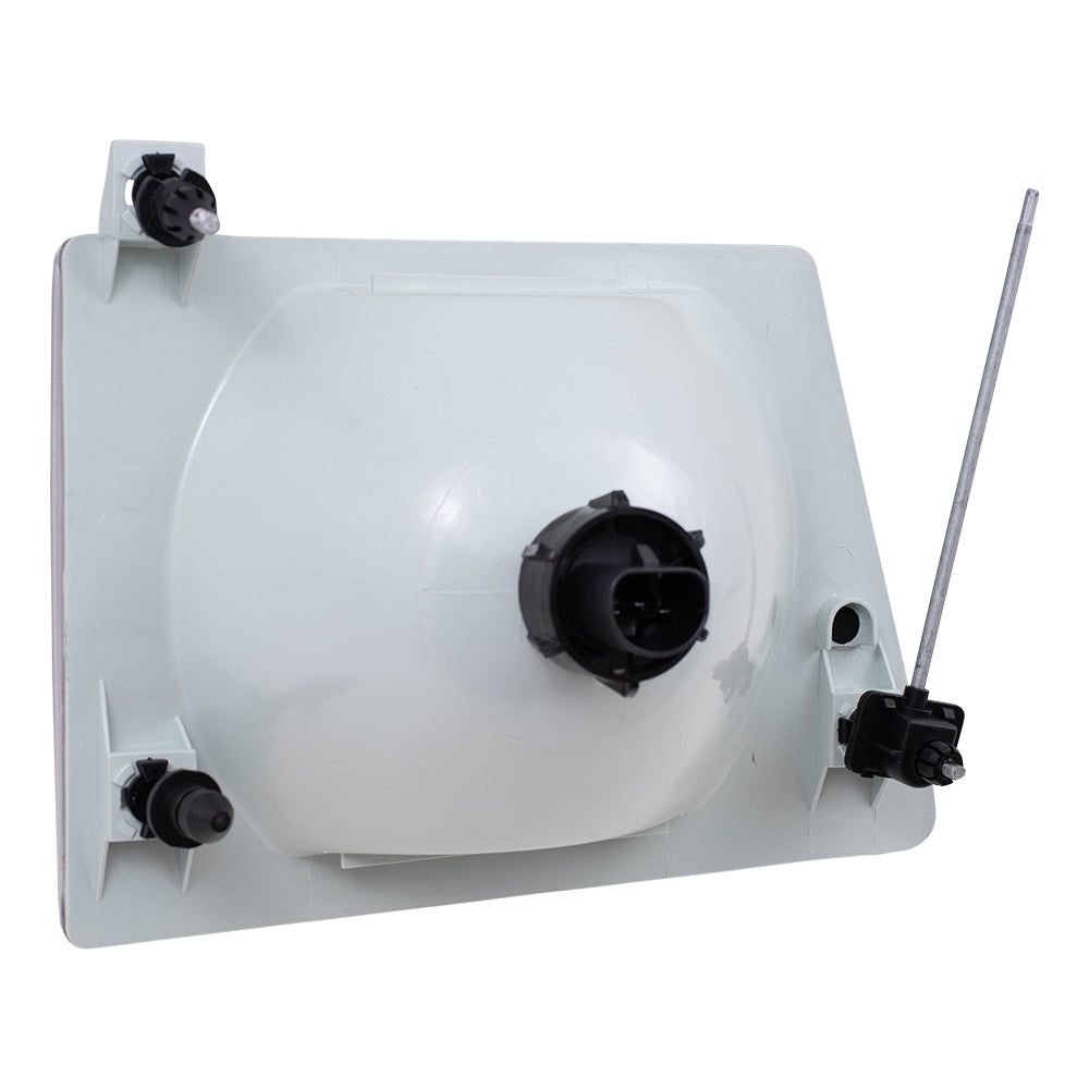 Brock Replacement Drivers Composite Headlight Headlamp Compatible with 1992-1996 E-Series Van F6UZ 13008 BA