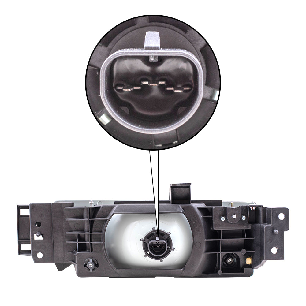 Brock Replacement Passengers Headlight Headlamp Compatible with 1991-1996 Escort F1CZ13008A