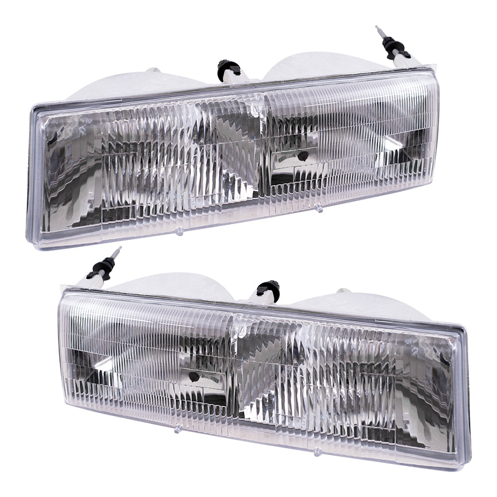 Brock Replacement Driver and Passenger Headlights Headlamps Compatible with Cougar FOWY 13008 B FOWY 13008 A