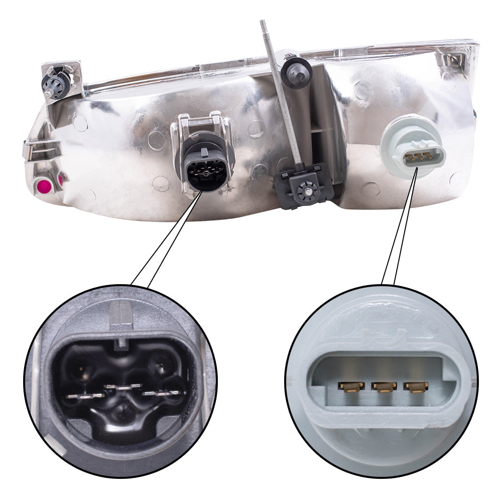 Passenger Headlight Assembly Headlamp fits 95-97 Ford Windstar F58Z13008A