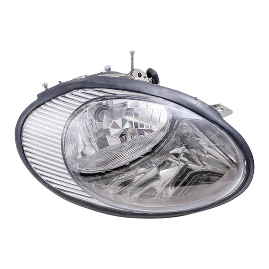 Headlight fits 1996-1998 Ford Taurus Passenger Side Headlamp Chrome Reflector
