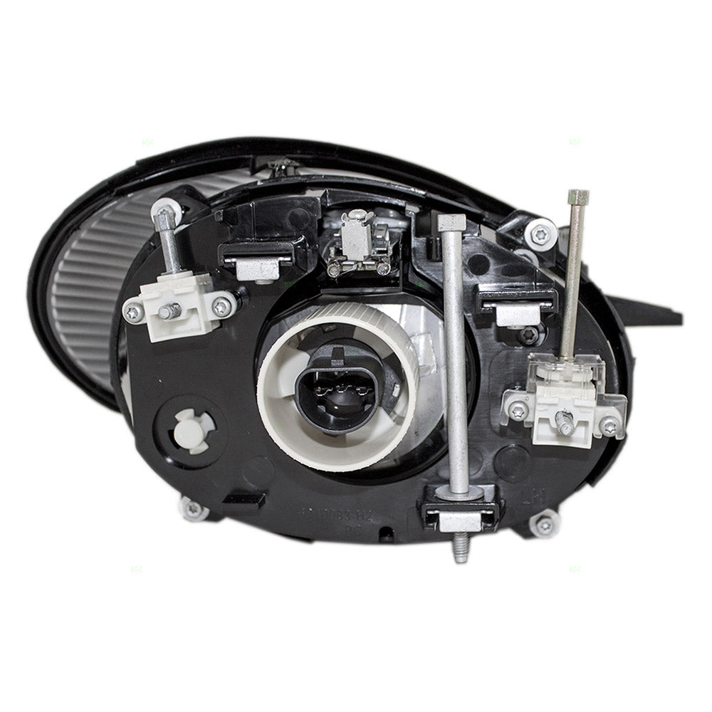 Brock Replacement Drivers Headlight Headlamp with Black Reflector Compatible with Taurus XF1Z 13008 BA