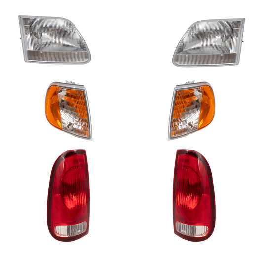 Headlight Tail Light Park/Signal Light for 97-03 F-150 Piece Set