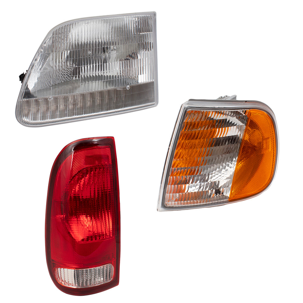 Headlight Tail Light Park/Signal Light for 97-03 F-150 Piece Set