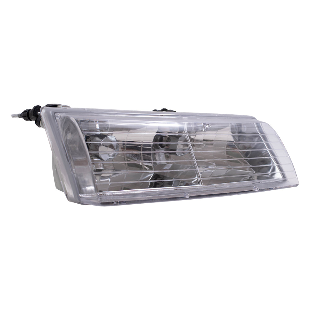 Brock Replacement Driver and Passenger Headlights Headlamps Compatible with 1995-1997 Grand Marquis F5MY 13008 B F5MY 13008 A