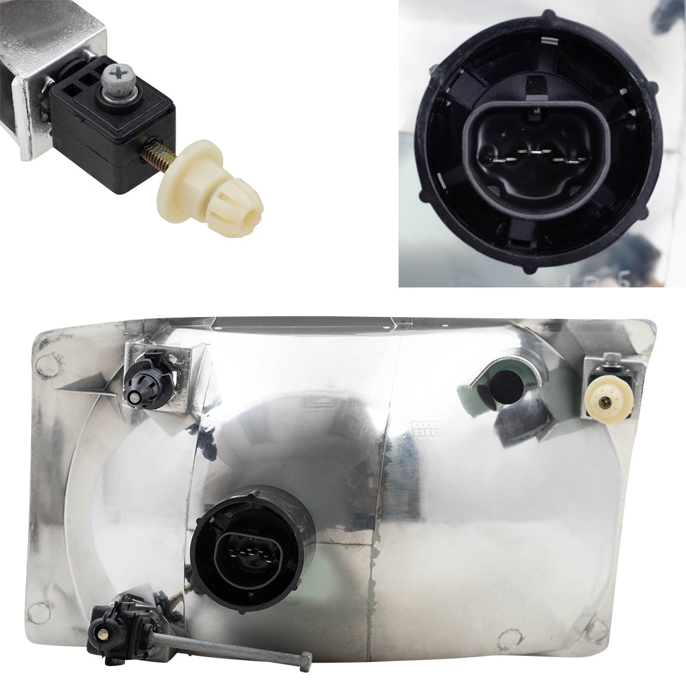 Brock Composite Headlight fits 99-04 Super Duty Pickup Driver Side Lined Center Lens