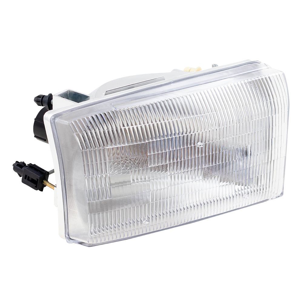 Composite Headlight fit 99-04 Ford Super Duty Pickup Passenger Lined Center Lens
